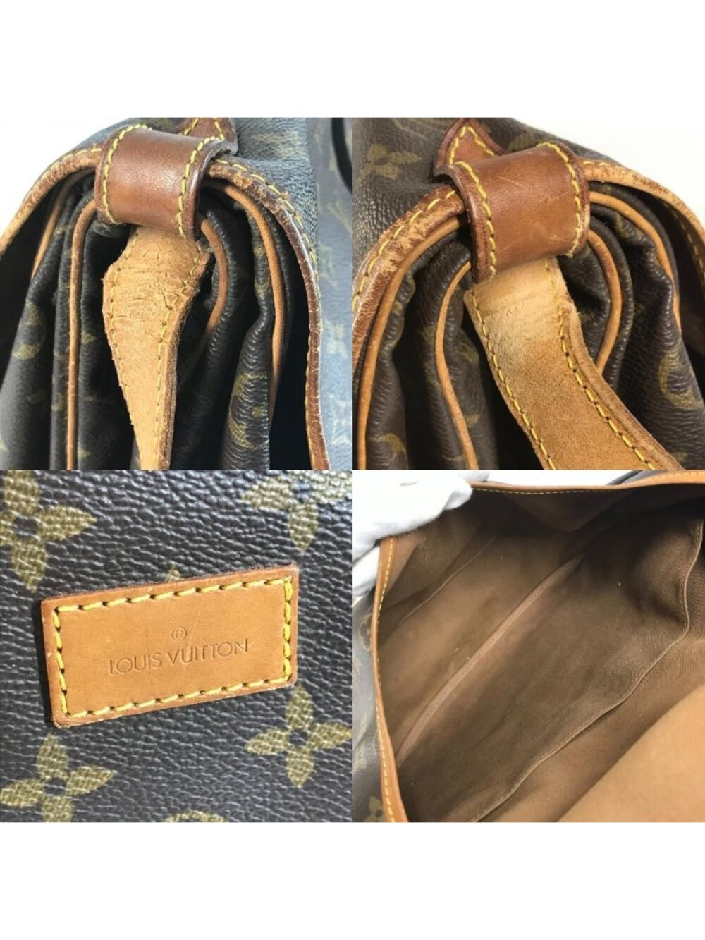 Louis Vuitton Shoulder Bag Saumur 35 Monogram Canvas Brown - Picture 8 of 9